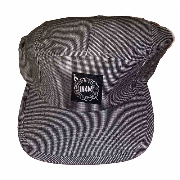 IN4MATION IN4M STARTER Denim Black White Stripe Strapback Hat Cap NEW - Picture 1 of 8